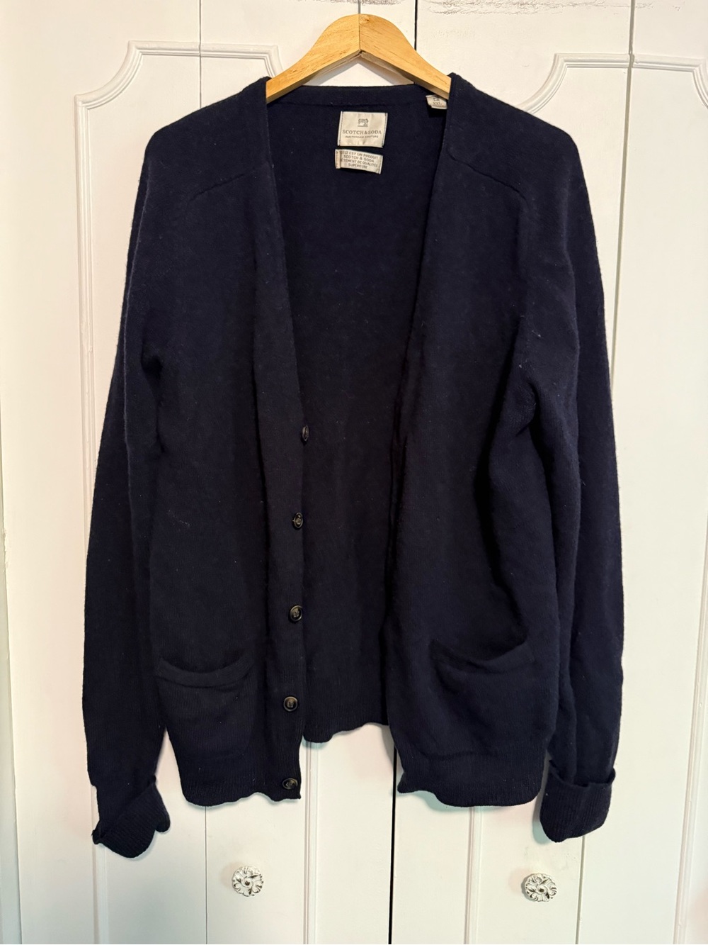 Scotch & Soda Men's Dark Navy Button Cardigan
